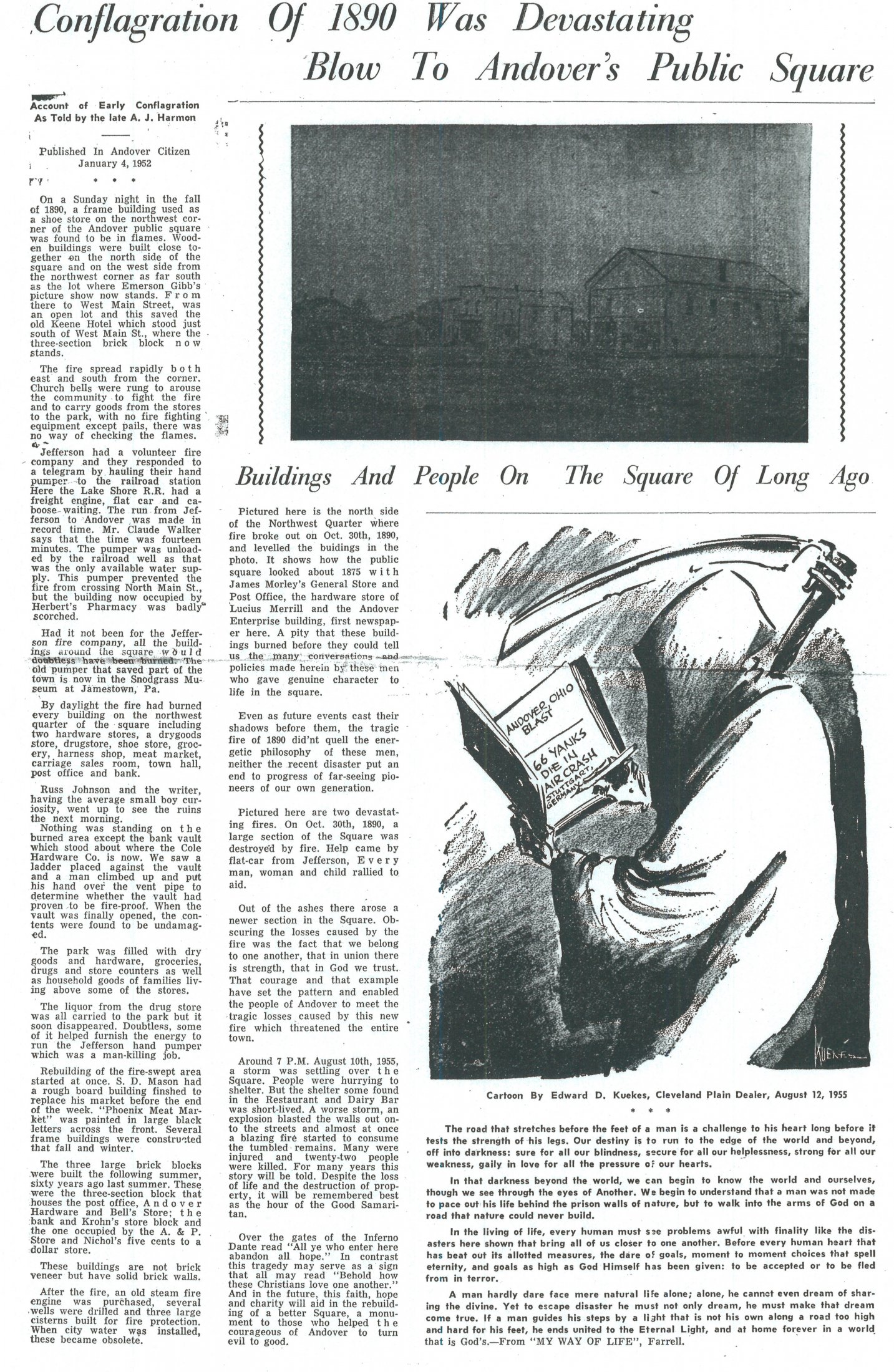 Conflagration Of 1890 Was Devastating Blow To Andover's Public Square Andover Citizen