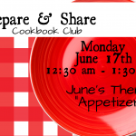 Prepare & Share Cookbook Club - June "Appetizers"