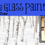 Wine Glass Painting - Winter Tree