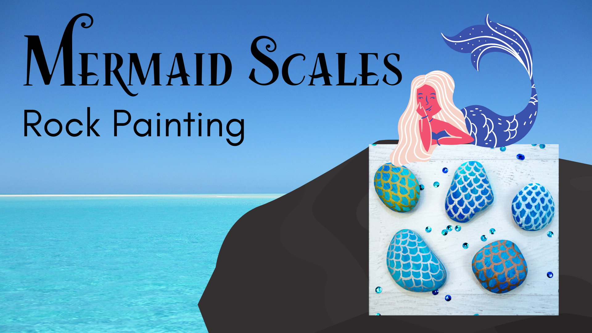 Mermaid Scales Rock Painting - Take & Make Craft