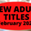 New Adult Titles for February 2023